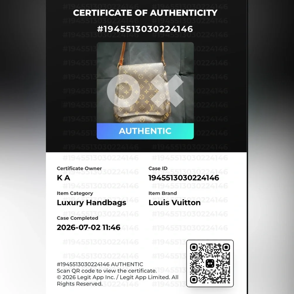 Louis Vuitton Authenticate Monogram shoulder Bag
